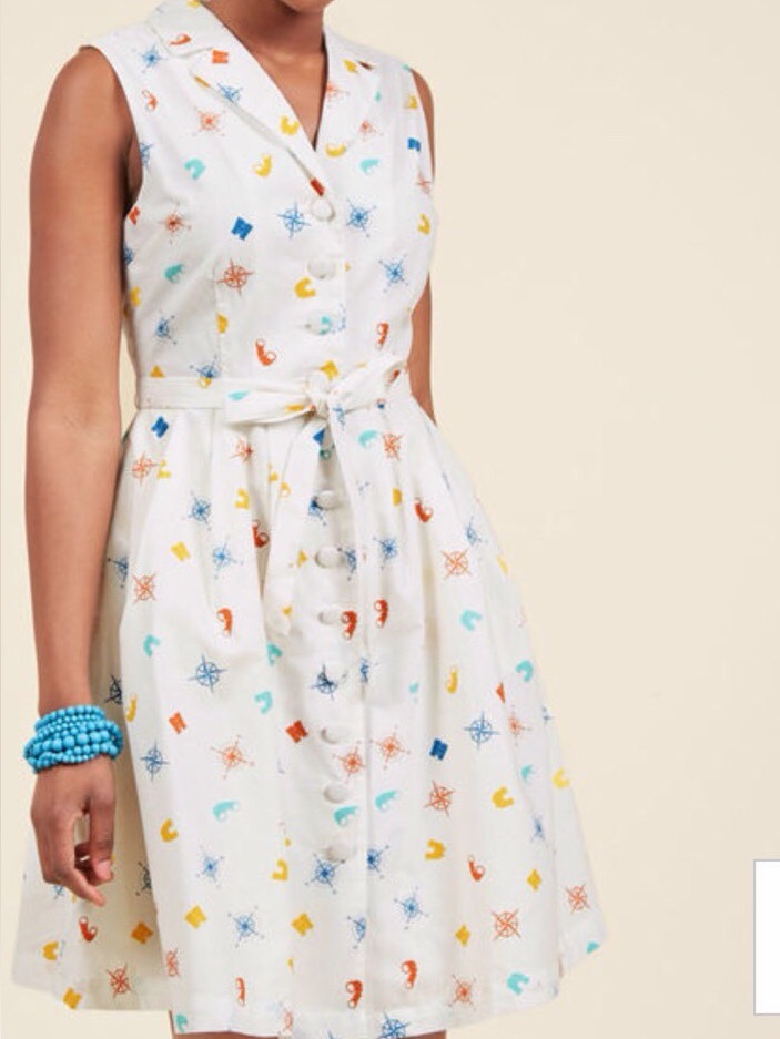1x Modcloth Community Brunch Nautical Dress